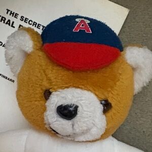 Angels Stuffed Bear with Red and Blue Accents vintage. 1960s